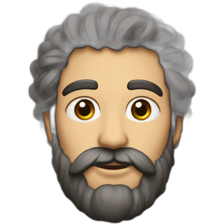 Texto “LosBarbis”siameses con barbas emoji