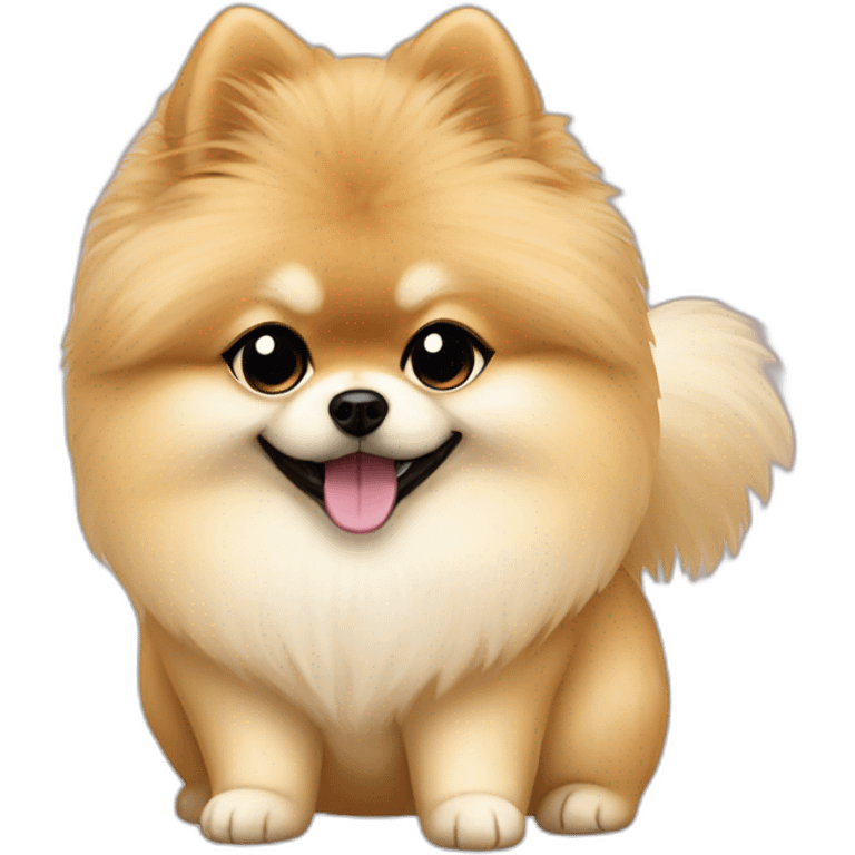 cream pomeranian dressed like taylor swift emoji