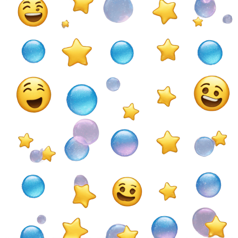 bubbles and sparkles emoji