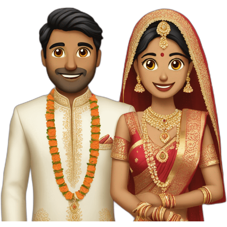 Indian groom and bride emoji