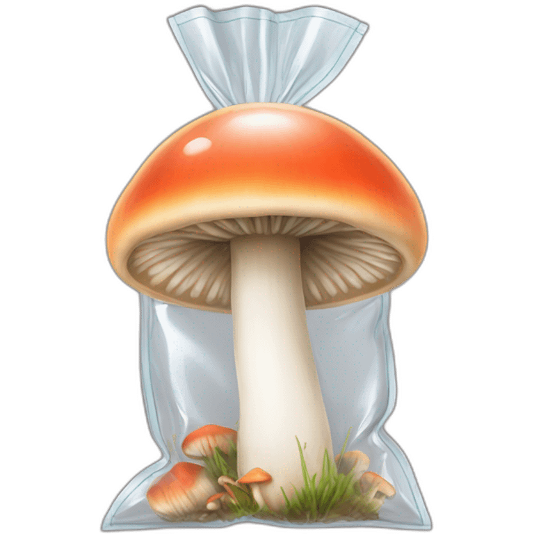 mushrooms on a ziplock bag emoji