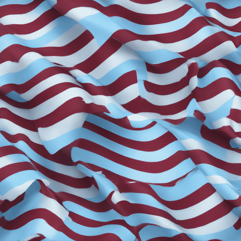 Make emoji of Maroon and sky blue lined flag emoji