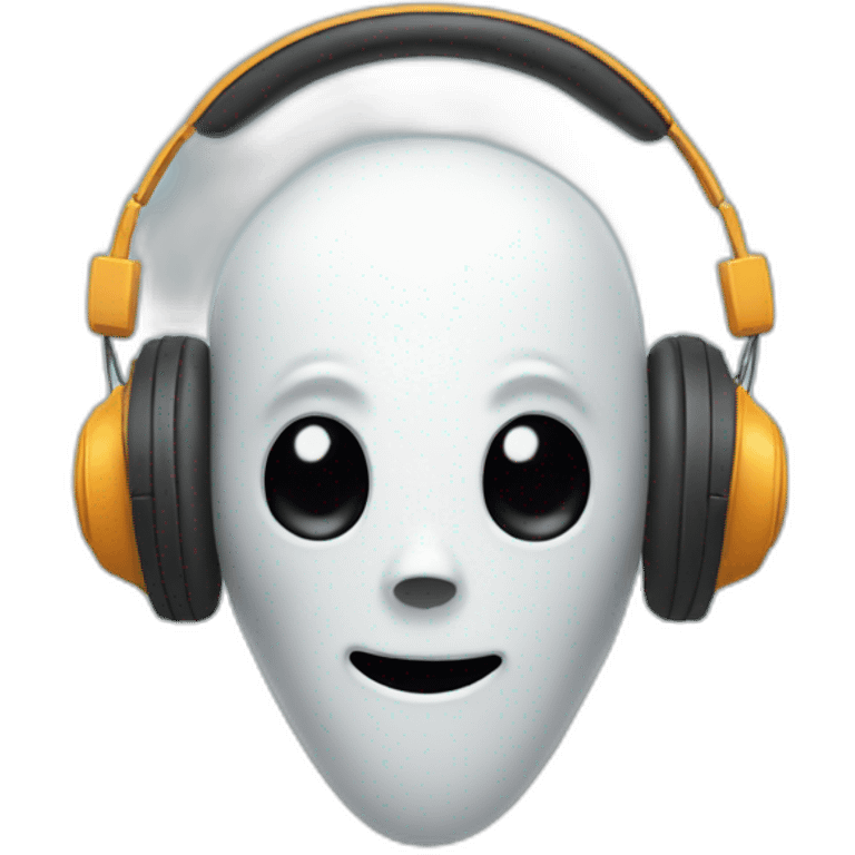 ghost in big headphones emoji