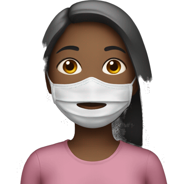 Girl wearing a mask emoji