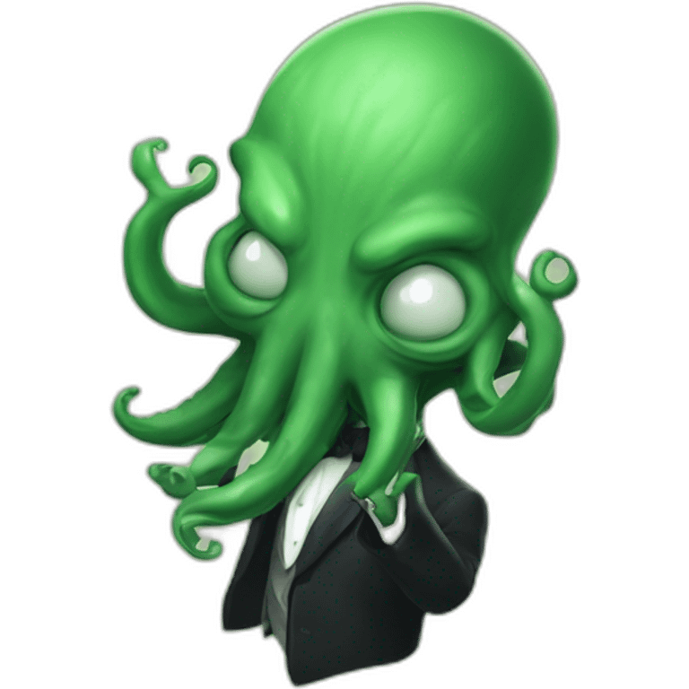 Fancy Human cthulhu salute with hand emoji