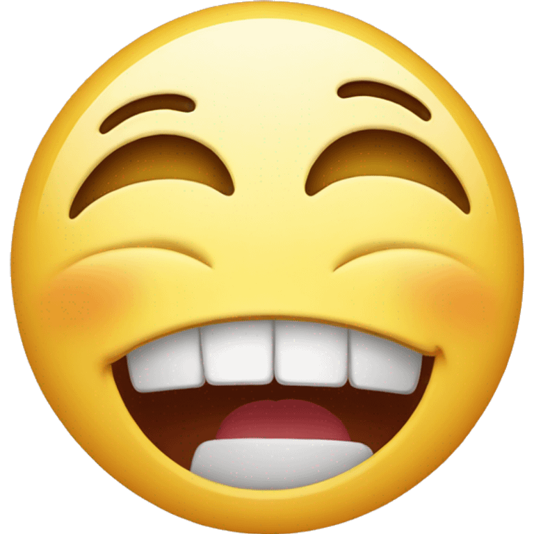 a laughing emoticon that also cries a little emoji