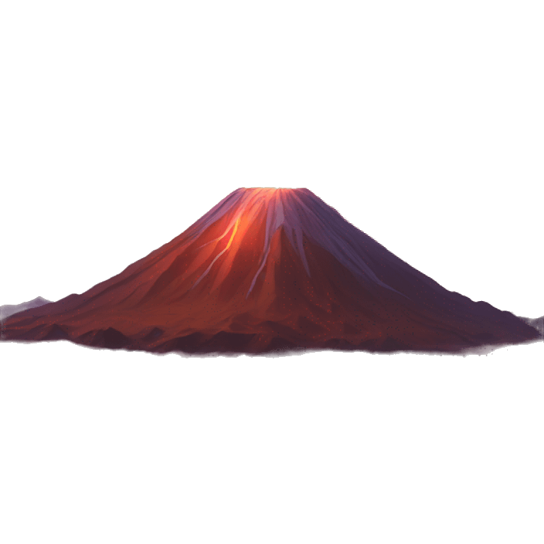 calm volcano, relief, sunset, golden hour emoji