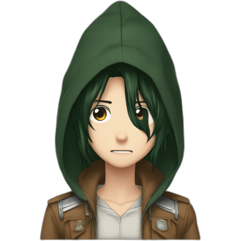 Levi of Attack titan wears forest-green clothes emoji