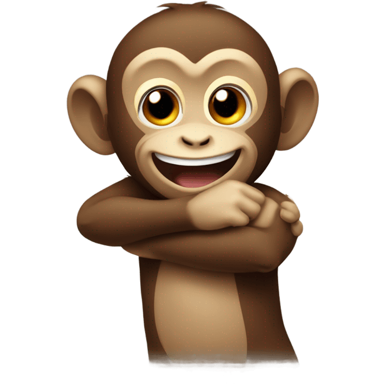 monkey hugging a person  emoji