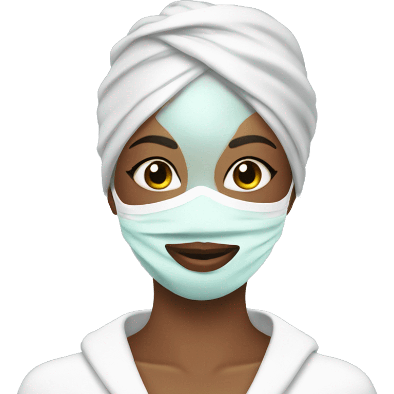 self care spa girl with face mask  emoji