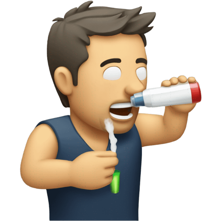 A men taking the alcool test emoji