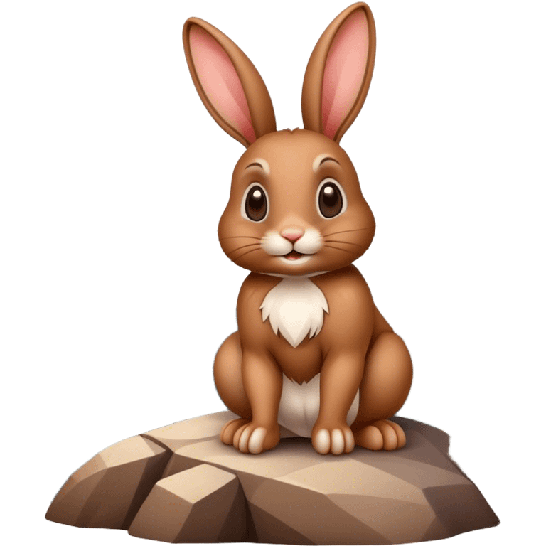 Rabbit on a mountain emoji