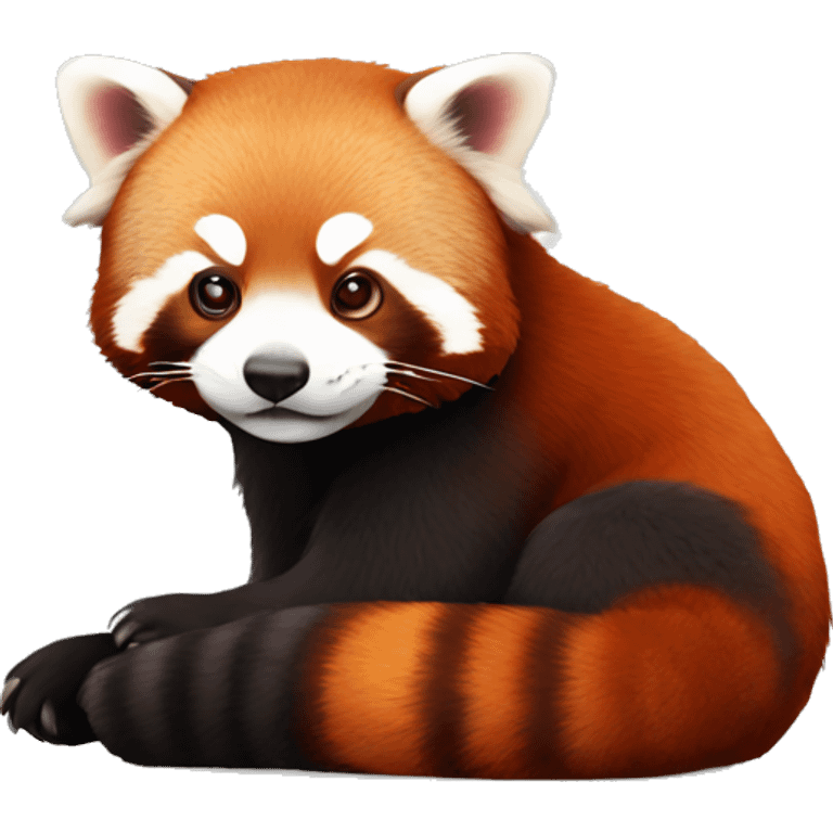 red panda laying down emoji