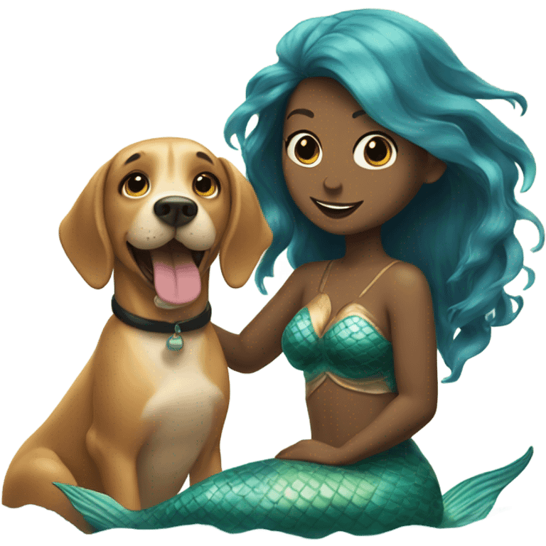 Mermaid with a dog  emoji