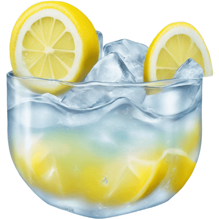 Iced water with lemon wedge emoji