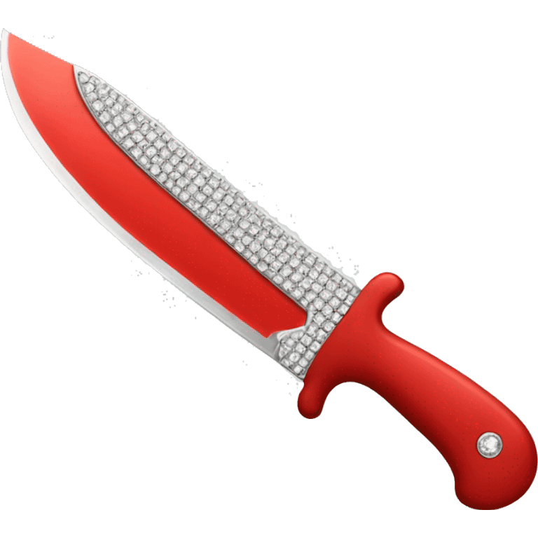 one red knife with rhinestones everywhere  emoji