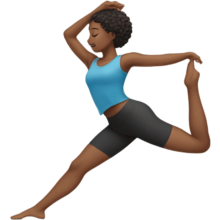 A woman in stretching  emoji