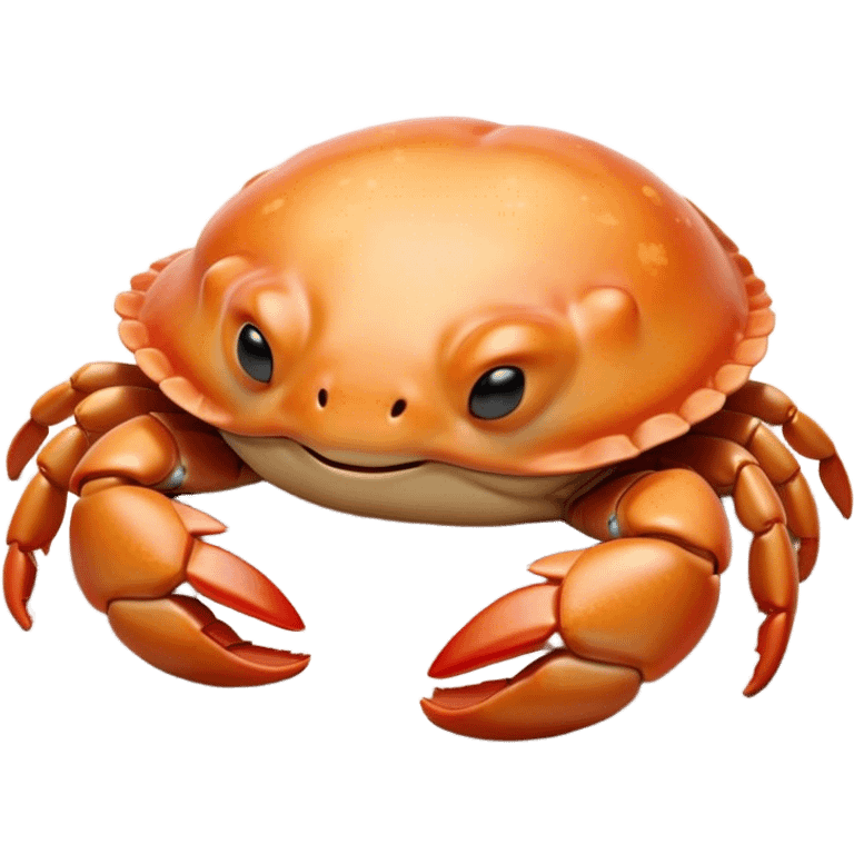 Meme-Worthy Cute Sleeping Baby Crab Portrait Emoji, Head and body resting peacefully with a contented smile, showcasing a petite, delicately armored form and eyes gently closed in serene slumber, Simplified yet adorably endearing features, highly detailed, glowing with a soft, drowsy coastal light, high shine, relaxed and utterly lovable, stylized with an air of playful laziness, soft glowing outline, capturing the essence of a sleeping baby crab that feels destined to become the next viral icon of adorable rest! emoji