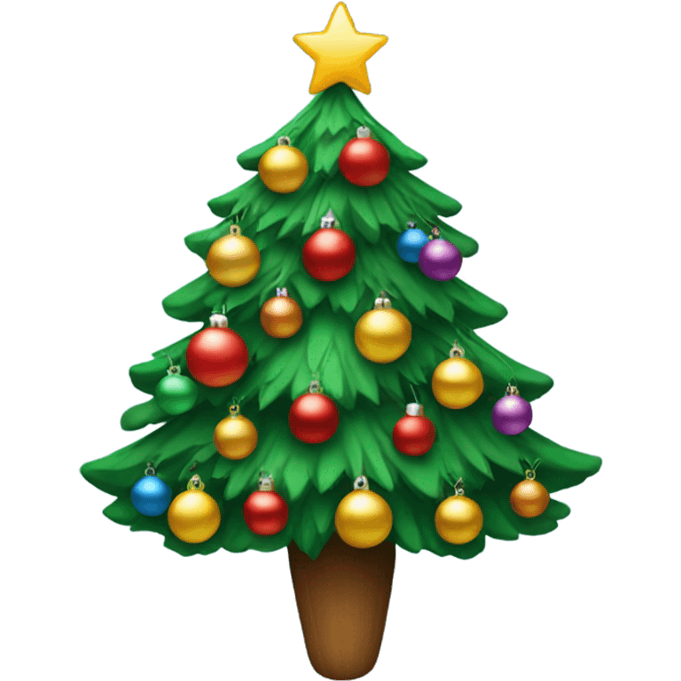 christmas tree with ornaments emoji