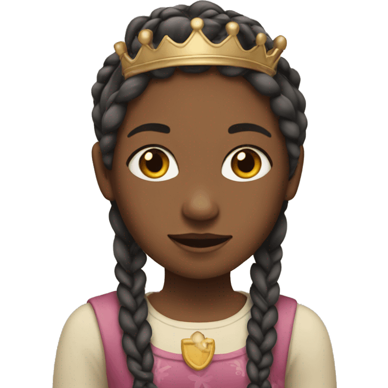 Girl with braids and crown emoji