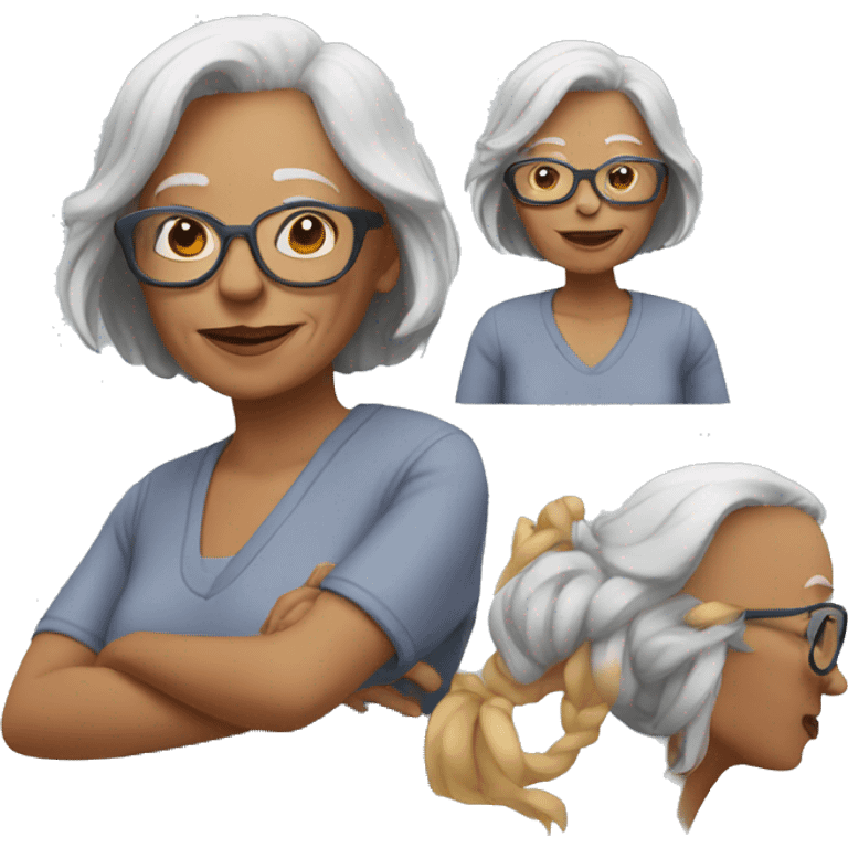 Cool grandmother emoji