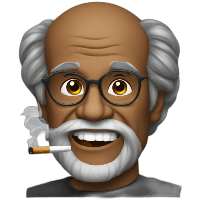 Rajinikanth with cigarette emoji