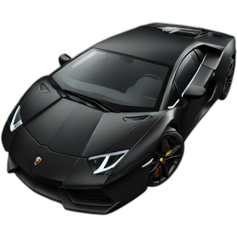 satin black Lambo  emoji