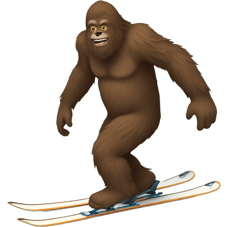 Bigfoot on skis emoji