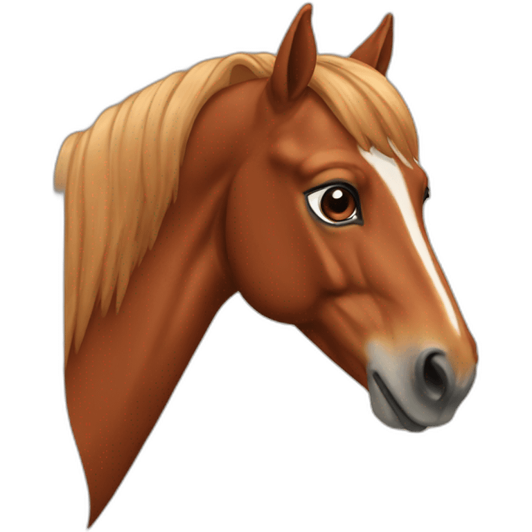 chestnut horse emoji