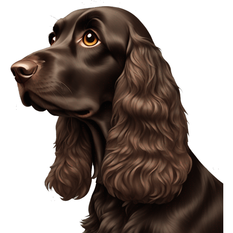 dark brown working cocker spaniel emoji