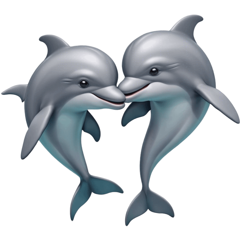 Dolphins kissing emoji