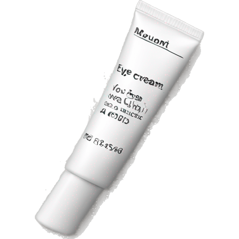 eye cream bottle with label emoji