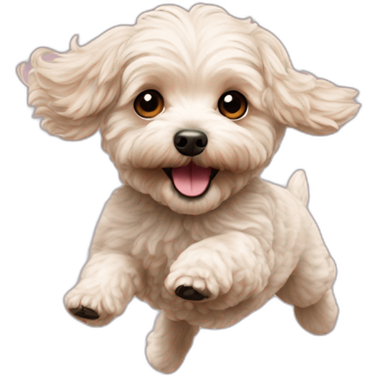 Maltipoo flying emoji