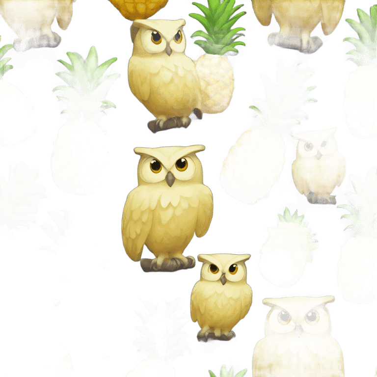 Owl pineapple  emoji