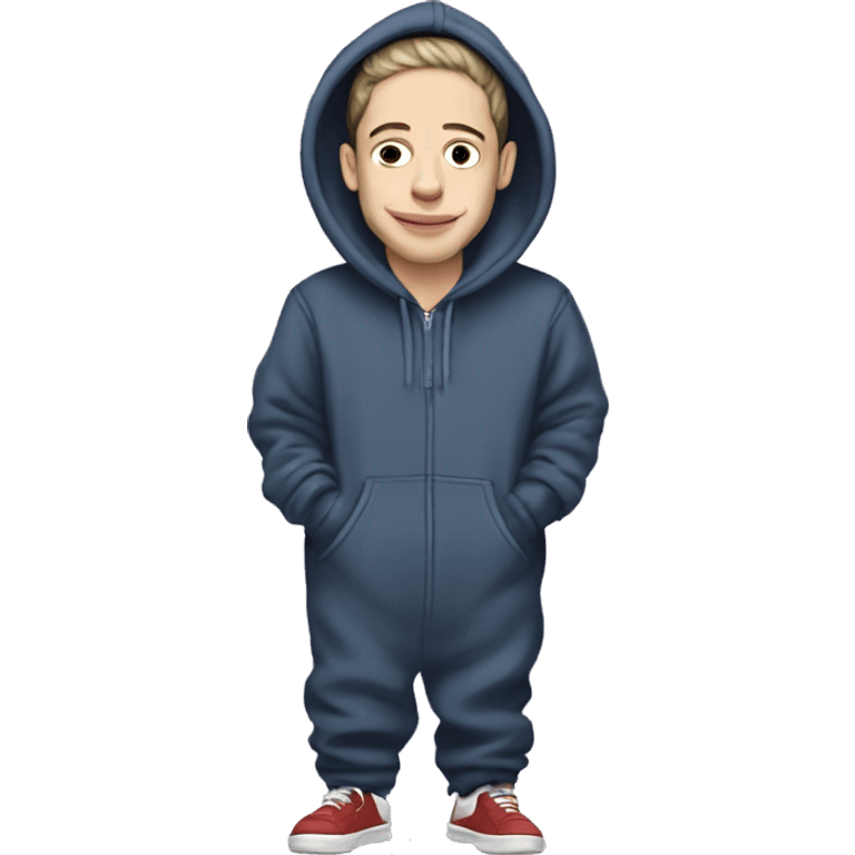 Pete davidson wearing a onsie emoji