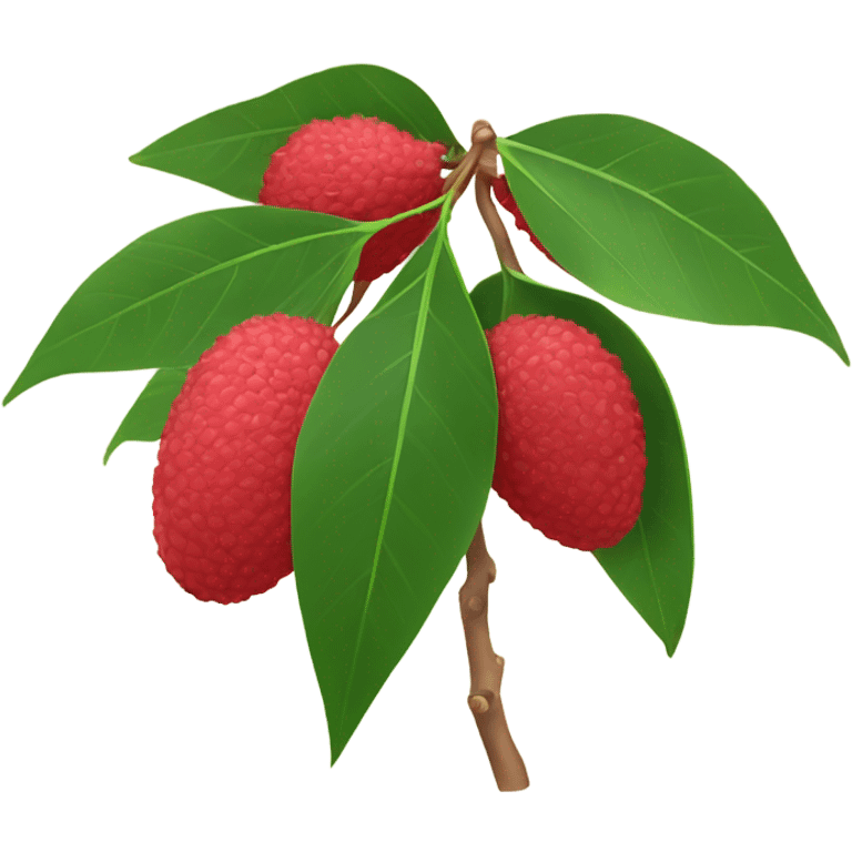 Litchi with leaves  emoji