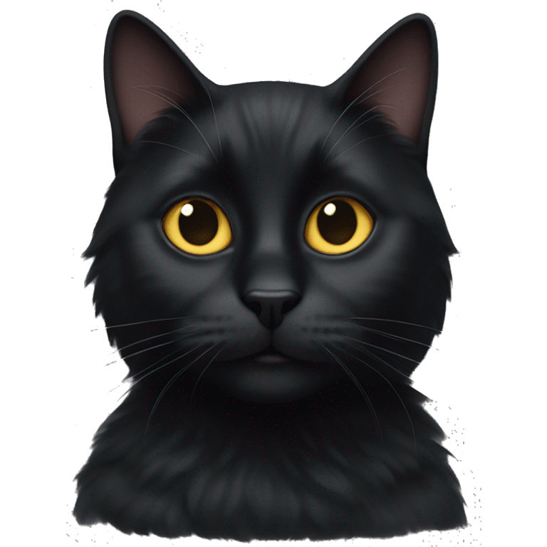 Scootish sorthair black cat emoji