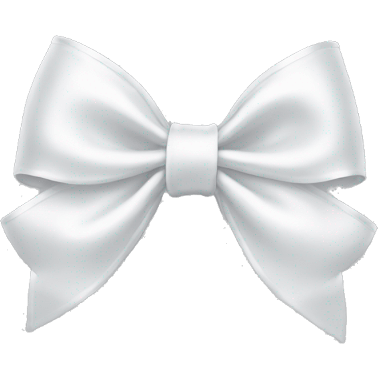 white satin bow emoji