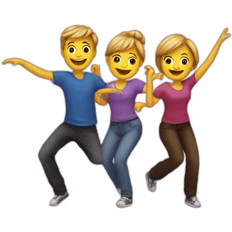 Dancing DSLR trio emoji