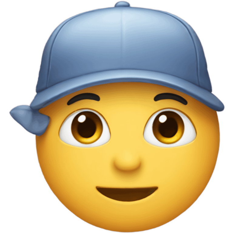 Cute face with a cap emoji