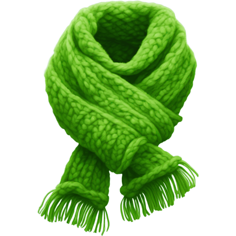 Green woolly scarf emoji