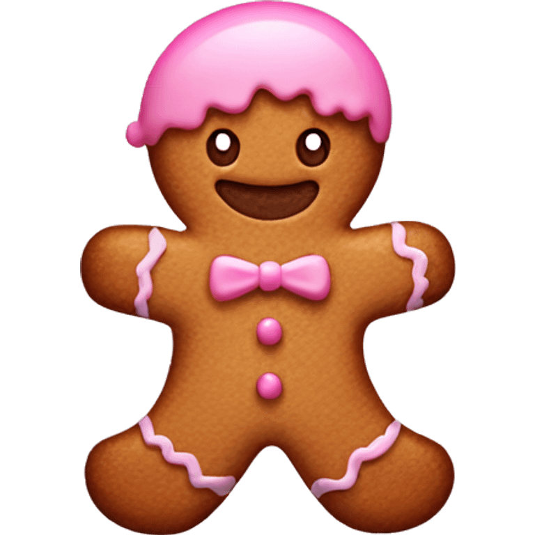 pink ginger bread man  emoji