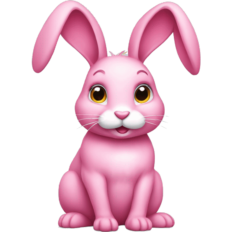 pink rabbit sitting  emoji