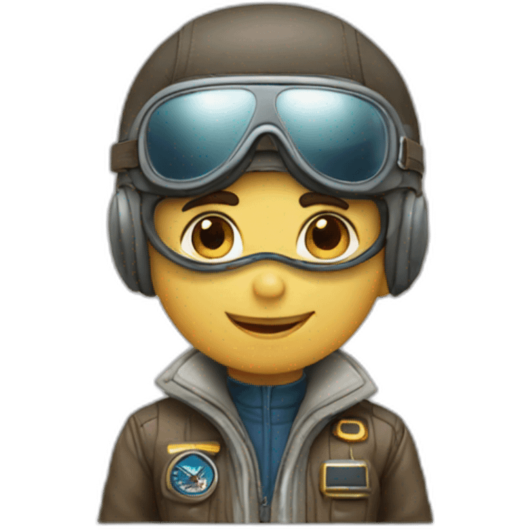 aviator smart boy emoji