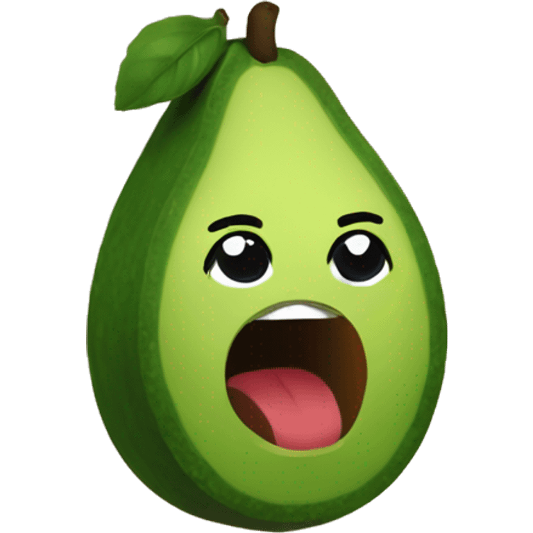 Aguacate con labios de mamalona  emoji