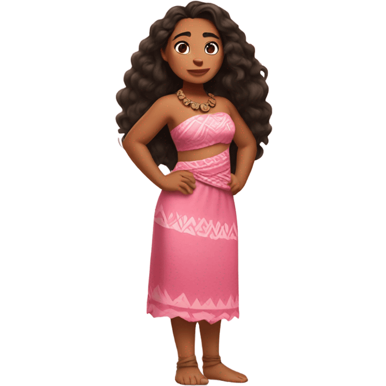 Moana wearing a pink dress  emoji