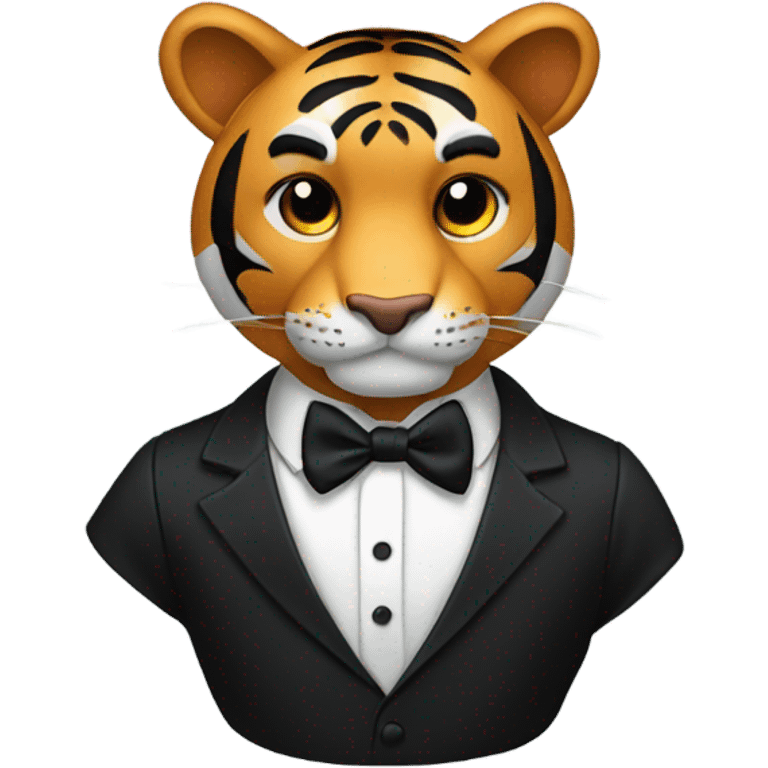 Tiger in a tux emoji