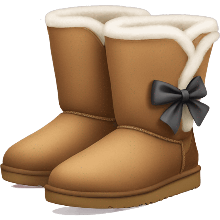 Ugg boots with a bow  emoji