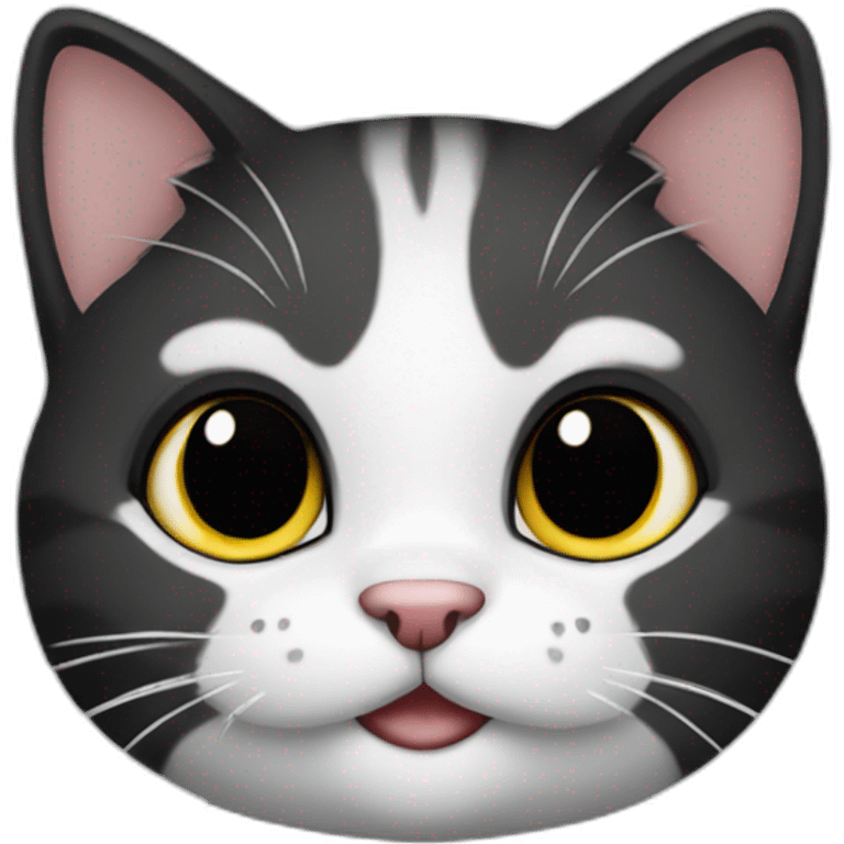 Cute little cat black emoji