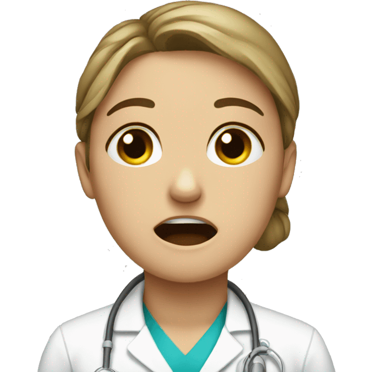 nurse crying emoji